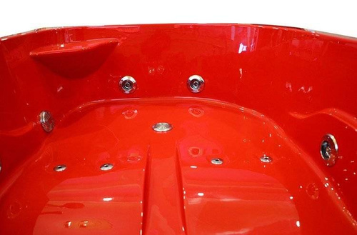 WANNA SPA Z HYDROMASAŻEM JACUZZI AQUAPEUTIC AQ-631 PRESTIGE 2-osobowa 180x120x54 cm, lewa, czerwona