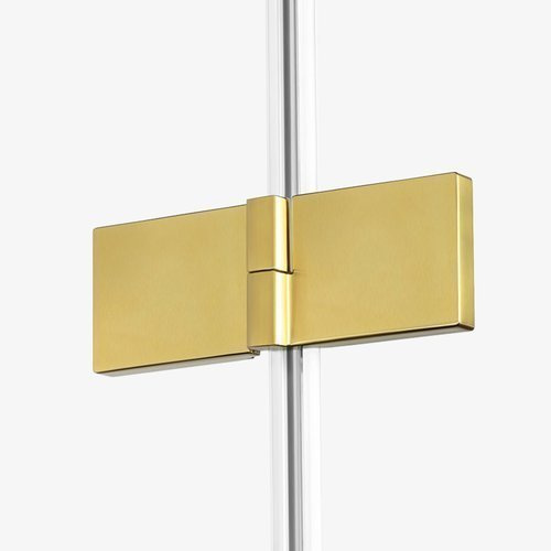 Drzwi prysznicowe do wnęki Avexa Gold 90x200 cm, profil złoty.