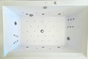 WANNA Z HYDROMASAŻEM Crown Lux, 190x120CM, SYSTEM SILVER