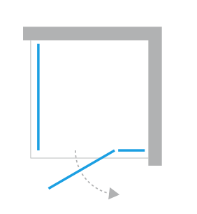 Kabina prysznicowa prostokątna Avexa Gold 110x70x200 cm, profil złoty.