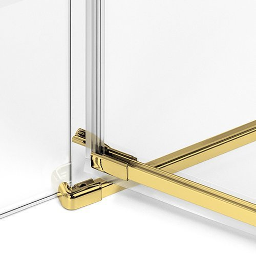 Drzwi prysznicowe do wnęki Avexa Gold 80x200 cm, profil złoty.