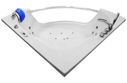 WANNA SPA Z HYDROMASAŻEM JACUZZI AQUAPEUTIC  AQ-057, NIEBIESKI ZAGŁÓWEK, 1-osobowa, 135x135x61 cm