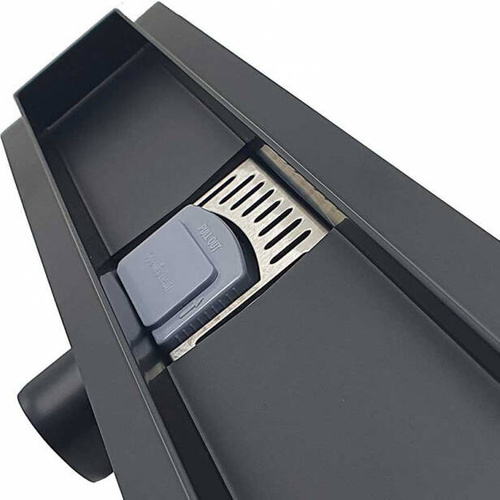 Odpływ liniowy czarny mat 2w1 60 CM, niski syfon 52 mm