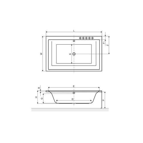 WANNA Z HYDROMASAŻEM Crown Lux, 190x120CM, SYSTEM Gold