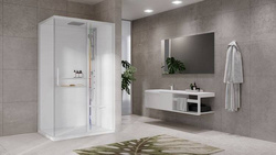 KABINA MASAŻOWO-PAROWA Novellini GLAX 2 2.0 2P 120x90 cm, DRZWI PRZESUWNE, TOTAL WHITE