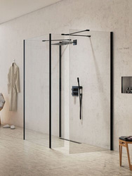 Kabina walk-in New Modus 4-ścienna, 100X90X90X30X H=200, czarny mat