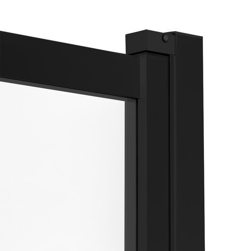 Parawan wannowy przesuwny składany Sensi Black 100x150 cm, czarny mat