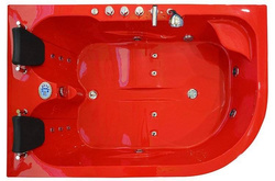 WANNA SPA Z HYDROMASAŻEM JACUZZI AQUAPEUTIC AQ-631, 2-osobowa 180x120x54 cm lewa, czerwona