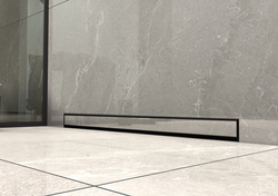 Odpływ liniowy ścienny SANITLINE Czarny Mat 70 cm 2w1