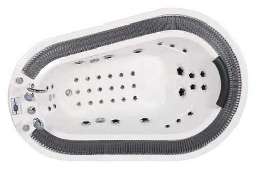 WANNA SPA Z HYDROMASAŻEM JACUZZI AQUAPEUTIC 183 206x134x64 cm, OBUDOWA GRAFITOWA