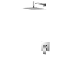 Kompletny system prysznicowy podtynkowy Sette II z deszczownicą 30x30 cm, chrom