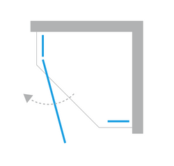 Kabina prysznicowa pięciokątna Eventa 90x90x200 cm, srebrny, strona prawa lub lewa.
