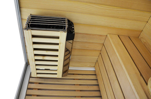 Kabino-sauna sucho-parowa z funkcją hydromasażu AQ-752, 180 x 110 x 223 cm, biała, lewa