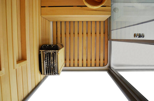 Kabino-sauna sucho-parowa z funkcją hydromasażu AQ-752, 180 x 110 x 223 cm, biała, lewa