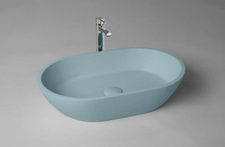 Umywalka nablatowa Ravon Space z korkiem klik-klak 54,5 x 35 x 14 cm, kolor mat