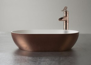 Umywalka Ravon Space nablatowa 54x33,5x13,5 cm, Bikolor Purometal