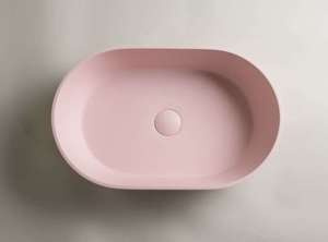 Umywalka nablatowa Ravon Space z korkiem klik-klak 54,5 x 35 x 14 cm, kolor mat