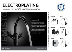 Kompletny system prysznicowy natynkowy Hiacynt Nero, czarny mat