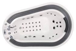 WANNA SPA Z HYDROMASAŻEM JACUZZI AQUAPEUTIC 183 206x134x64 cm, OBUDOWA GRAFITOWA