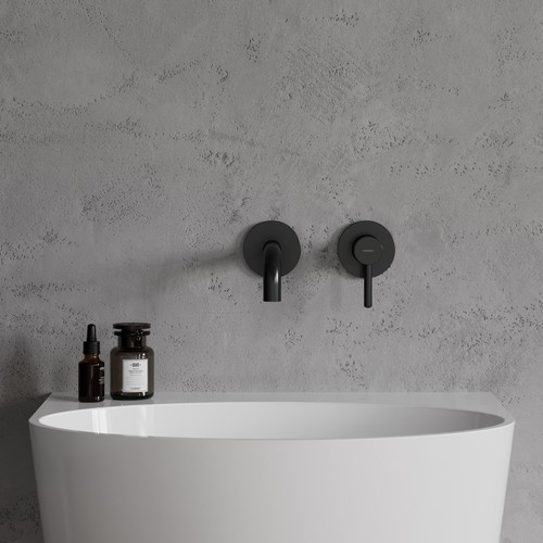 Bateria umywalkowa podtynkowa Omnires Y1215HBL, czarny mat