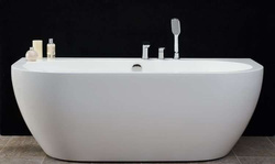 Wanna przyścienna Ravon Sensual Wall z baterią Vedo Otto, biały połysk
