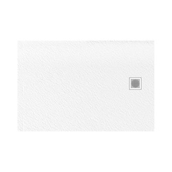 Brodzik Mori 120x90x3 cm, biały ze strukturą kamienia naturalnego, z możliwością docinania