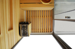 Kabino-sauna sucho-parowa z funkcją hydromasażu AQ-752, 180 x 110 x 223 cm, biała, lewa