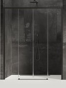 Drzwi prysznicowe przesuwne podwójne Prime Black 140x200, czarny mat