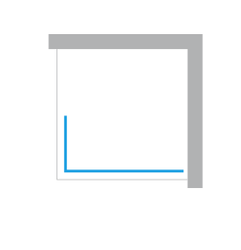 Kabina prysznicowa walk-in Eventa 140x200 cm, srebrny, ze ścianką.