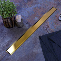 Odpływ liniowy SANITLINE złoty (MOSIĄDZ) 2w1 80 CM