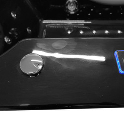 CZARNA WANNA SPA Z HYDROMASAŻEM JACUZZI AQUAPEUTIC AQ-107B TOP,  1-osobowa 180x91x60 cm prawa, PRZESZKOLONY FRONT