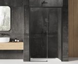 Drzwi prysznicowe przesuwne Prime Black 130x200, czarny mat, strona lewa lub prawa