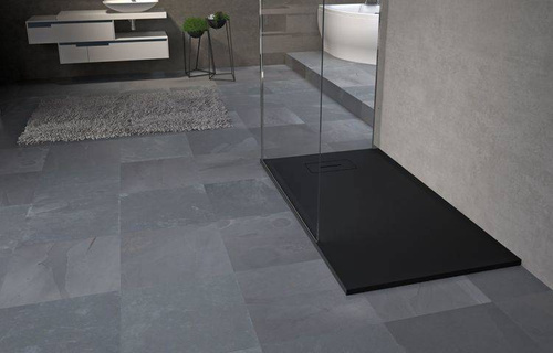 Brodzik Novellinii Novosolid 120x90x3,5 cm, czarny mat