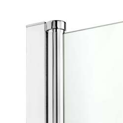 Drzwi prysznicowe podwójne, do wnęki New Soleo 130x195 cm, profil srebrny.