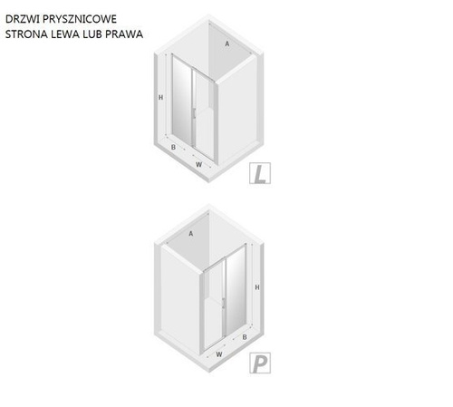Drzwi prysznicowe przesuwne Prime Black 110x200, czarny mat, strona lewa lub prawa