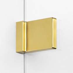 Kabina prysznicowa walk-in Avexa Gold 70x200 cm, szkło 8 mm, profil złoty.