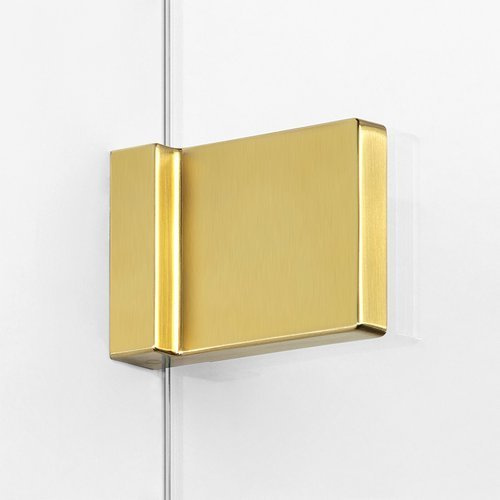 Kabina prysznicowa walk-in Avexa Gold 90x200 cm, szkło 6 mm, profil złoty.