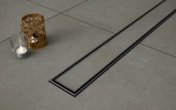 Podłogowy odpływ liniowy ceramic, do wklejenia płytki 60 cm, syfon niski 52 mm