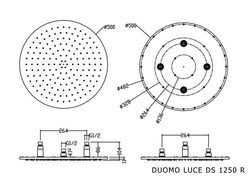 DESZCZOWNICA LED Ø 50 cm okrągła