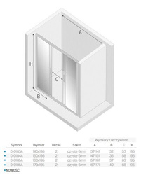 Drzwi prysznicowe New Corrina 140x195